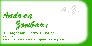 andrea zombori business card